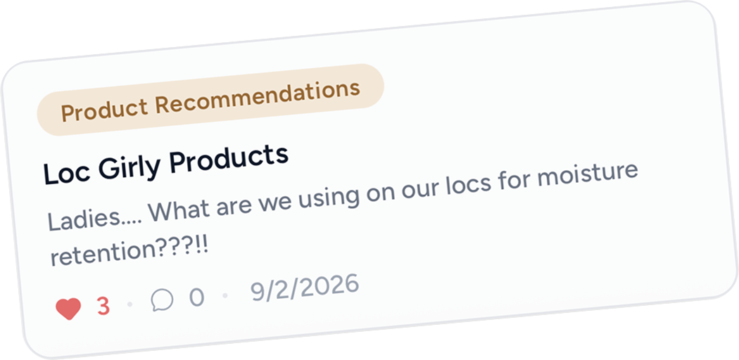 Community post: Loc Girly Products, asking what to use for moisture retention