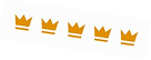 Five crown rating icons