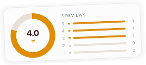 4.0 average rating from 3 reviews
